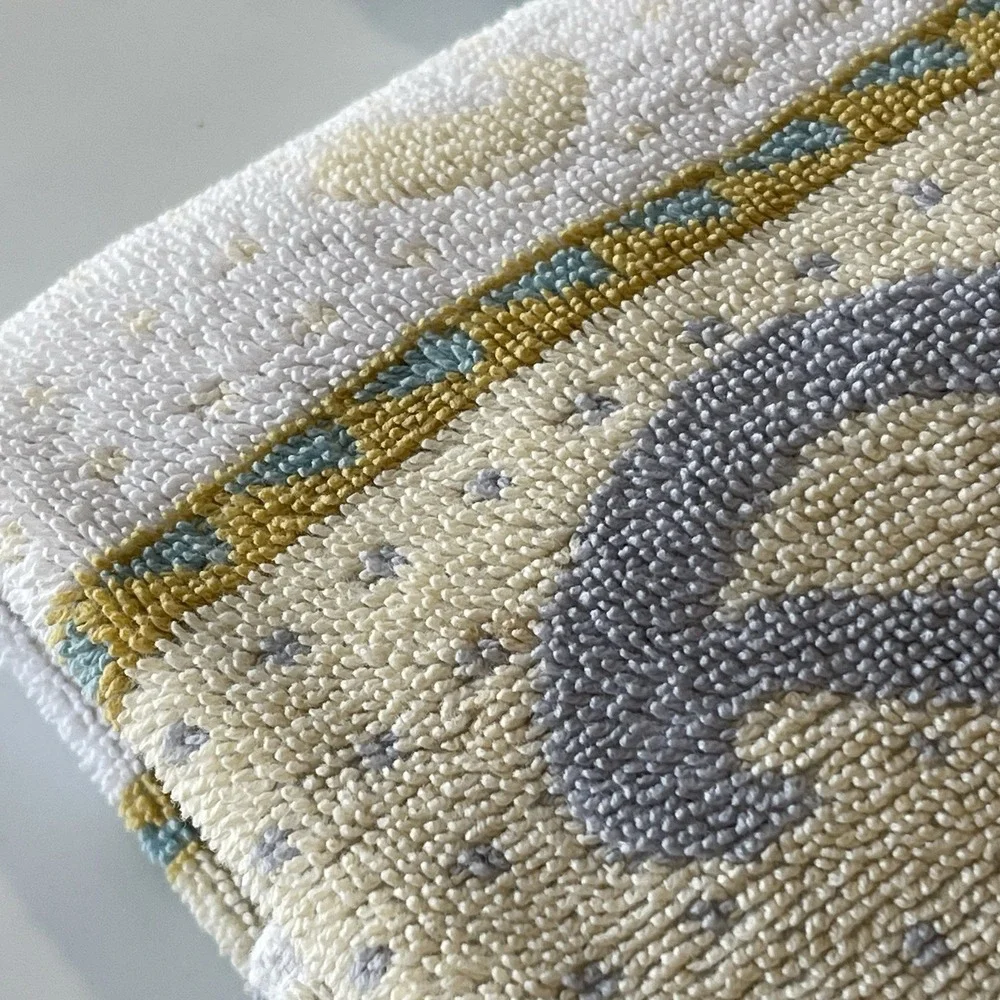 Vintage 70s Springmaid by Shala Vardimon Bath Towel Set 22x42 Grannycore Retro
